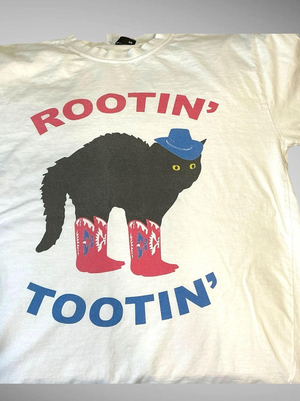 Everpress Rootin Tootin Cowboy Cat Organic Cotton Graphic Tee Women’s S